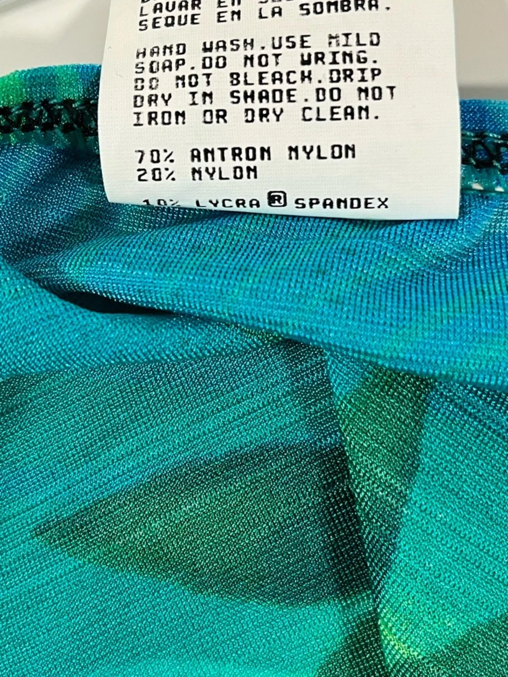 Athena Collection Green Teal Tropical Leaves Bikini Bottoms, size 6